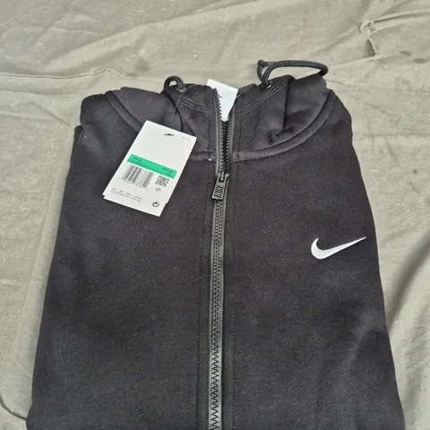 NIKE MENS ZIP UP HOODED TOP - BLACK - SIZE XL