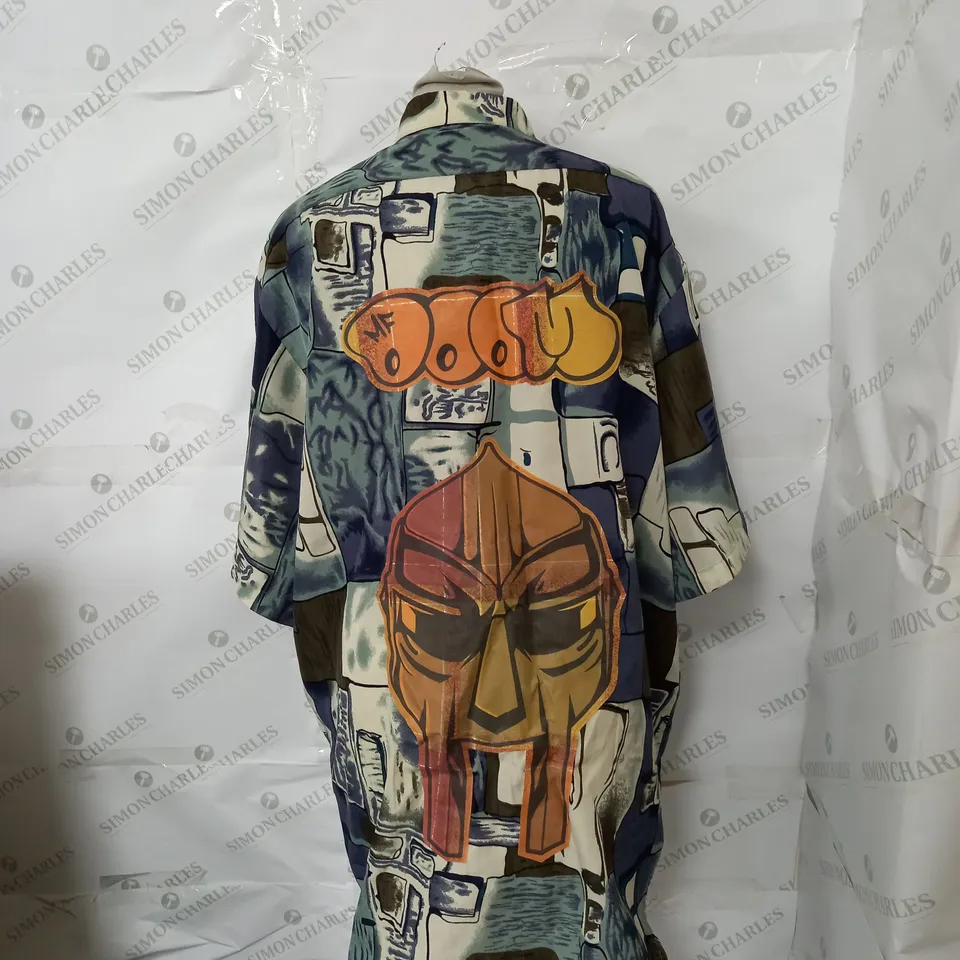 VALNTINE MF DOOM OVESIZED BUTTON SHIRT