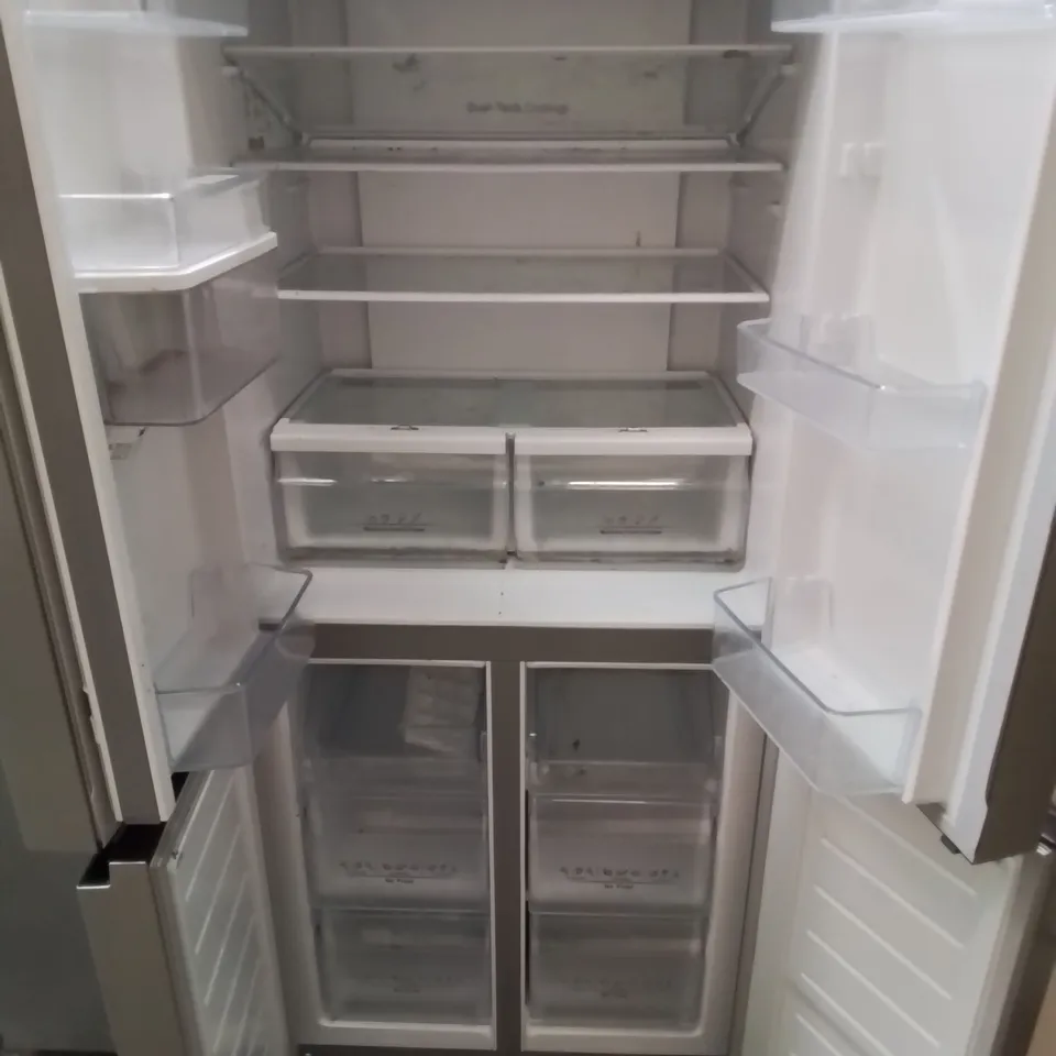 HISENSE 4 DOOR AMERICAN FRIDGE FREEZER WITH DRINK DISPENSER IN SILVER COLLECTION ONLY-