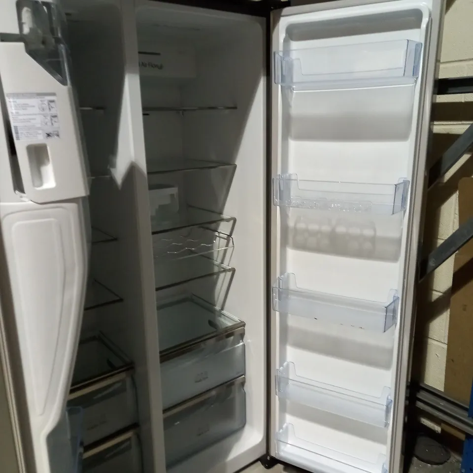 HISENSE DOUBLE-DOOR, FREESTANDING FRIDGE FREEZER WITH ICE AND WATER DISPENSER - COLLECTION ONLY