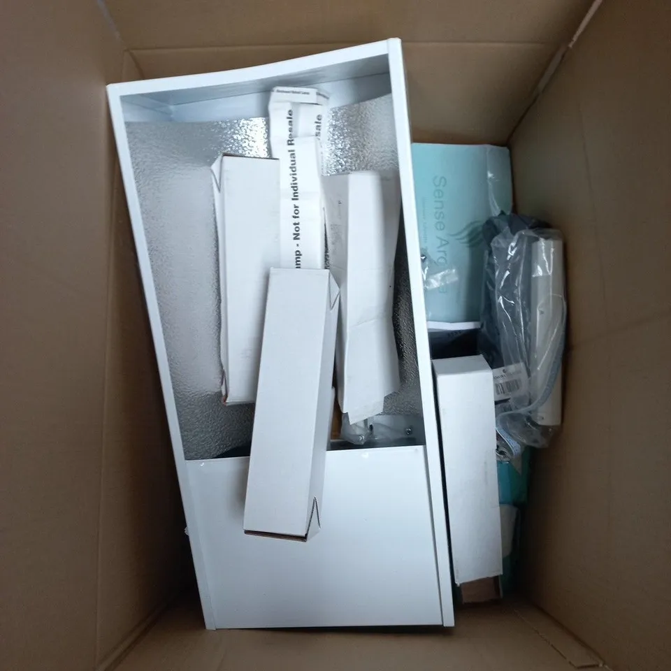 BOX OF APPROXIMATELY 9 ASSORTED ITEMS TO INCLUDE: WONDER WOMAN CHILDS COSTUME