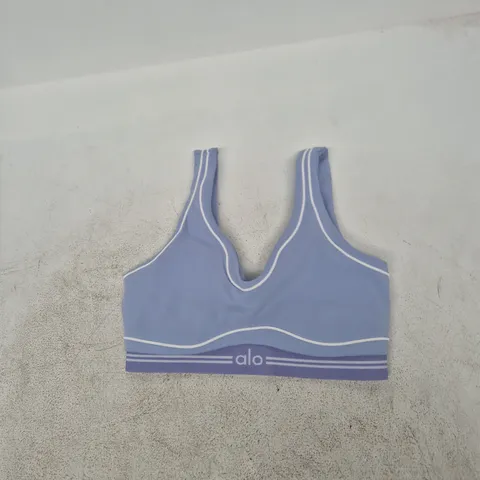 ALO YOGA SPORTS BRA β LIGHT BLUE, XS (UK 6)