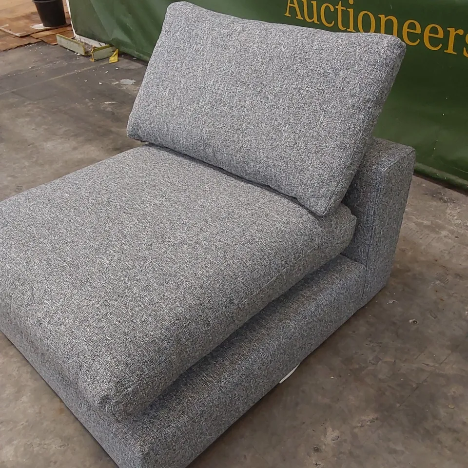 DESIGNER ASHBY THUNDER FABRIC UPHOLSTERED MODULAR SOFA PART - INCOMPLETE SOFA PIECE