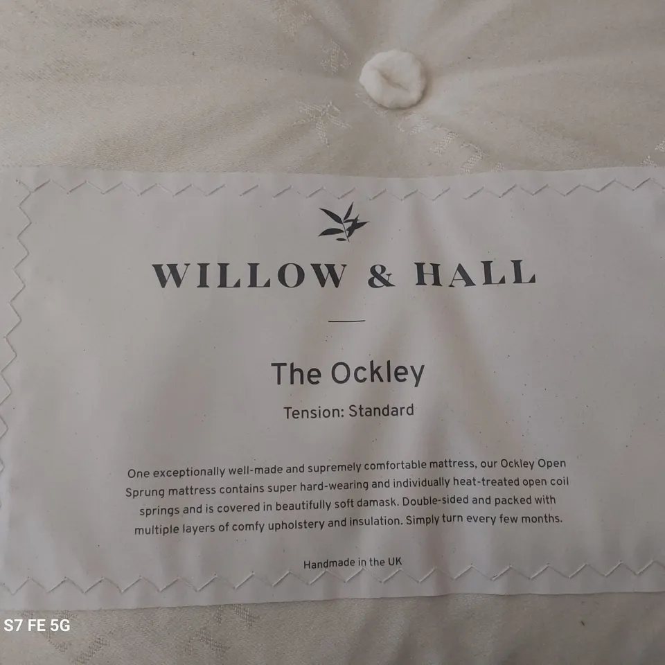 QUALITY UNBAGGED SINGLE 3' DRAWER DIVAN BASE & THE OCKLEY MATTRESS 
