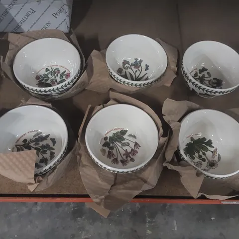 BOXED SET OF 6 PORTMEIRION BOTANIC GARDEN STACKING BOWLS
