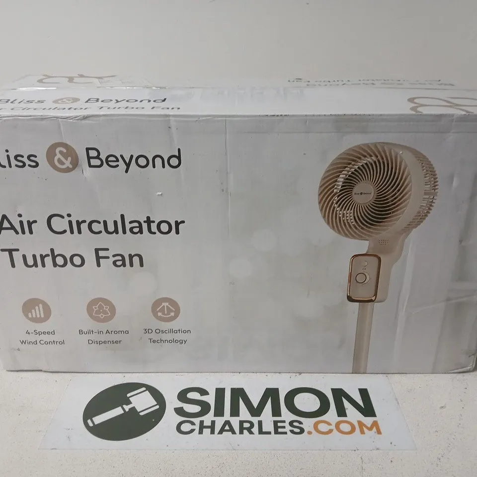 BLISS & BEYOND AIR CIRCULATOR TURBO FAN – BOXED