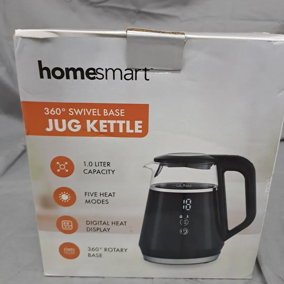 HOMESMART JUG KETTLE – 1.0L, 360° SWIVEL BASE, DIGITAL DISPLAY