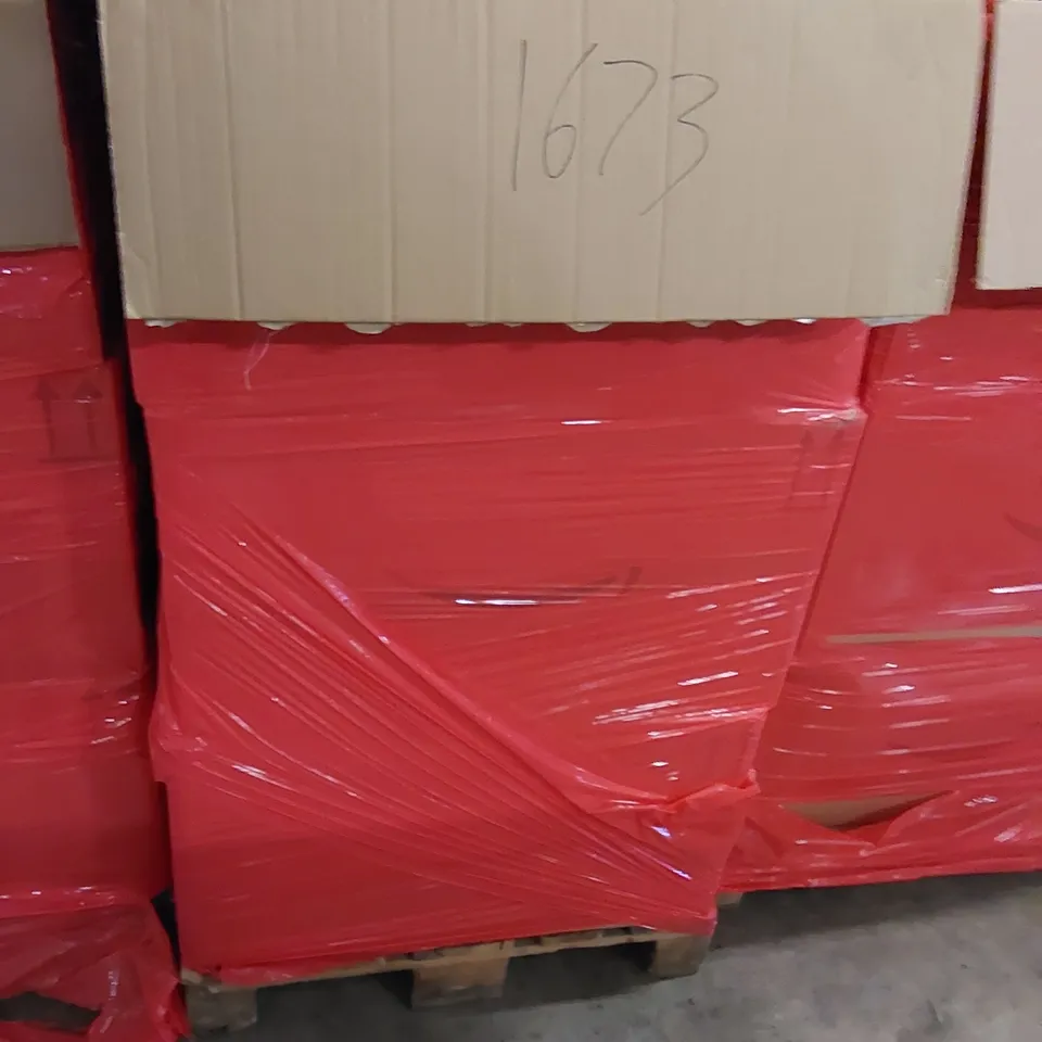 PALLET OF ASSORTED HOUSEHOLD ITEMS AND CONSUMER PRODUCTS. INCLUDES CLOTHES, LUNCH BOX, HANDHELD SHOWER HEADS, DIY PAINTING KITS ETC 