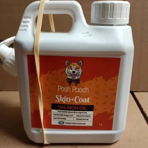 POSH POOCH SALMON OIL FOR DOGS & CATS - SKIN+COAT, 1L