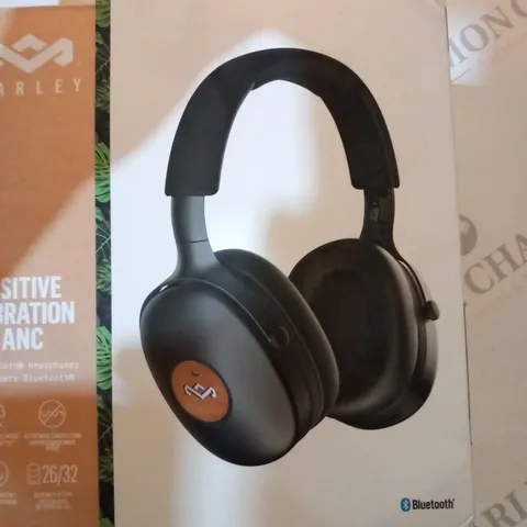 BOXED HOUSE OF MARLEY POSITIVE VIBRATION XL ANC BLUETOOTH HEADPHONES EM-JH151-SB