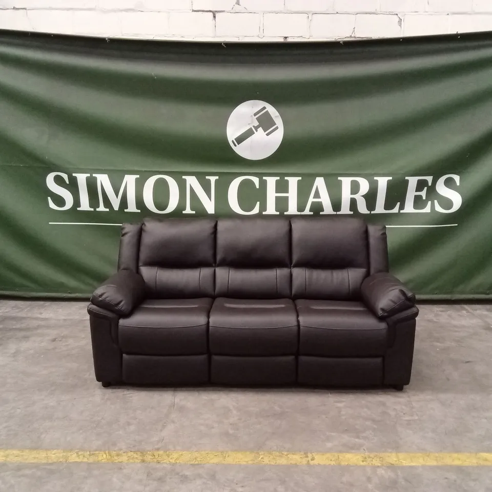 ALBION LUXURY FAUX LEATHER HIGH BACK 3 SEATER SOFA RRP £599