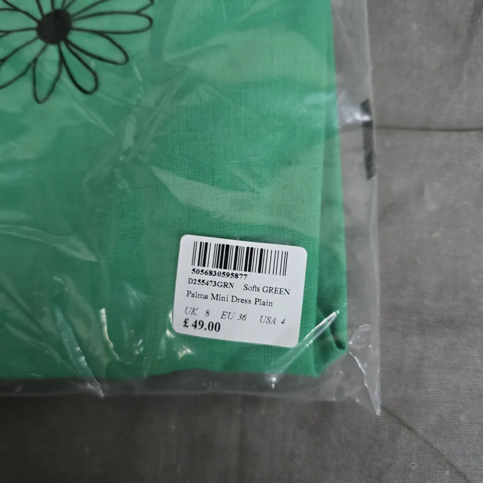 BAGGED NOBODY'S CHILD PALMA MINI DRESS PLAIN – UK 8, GREEN