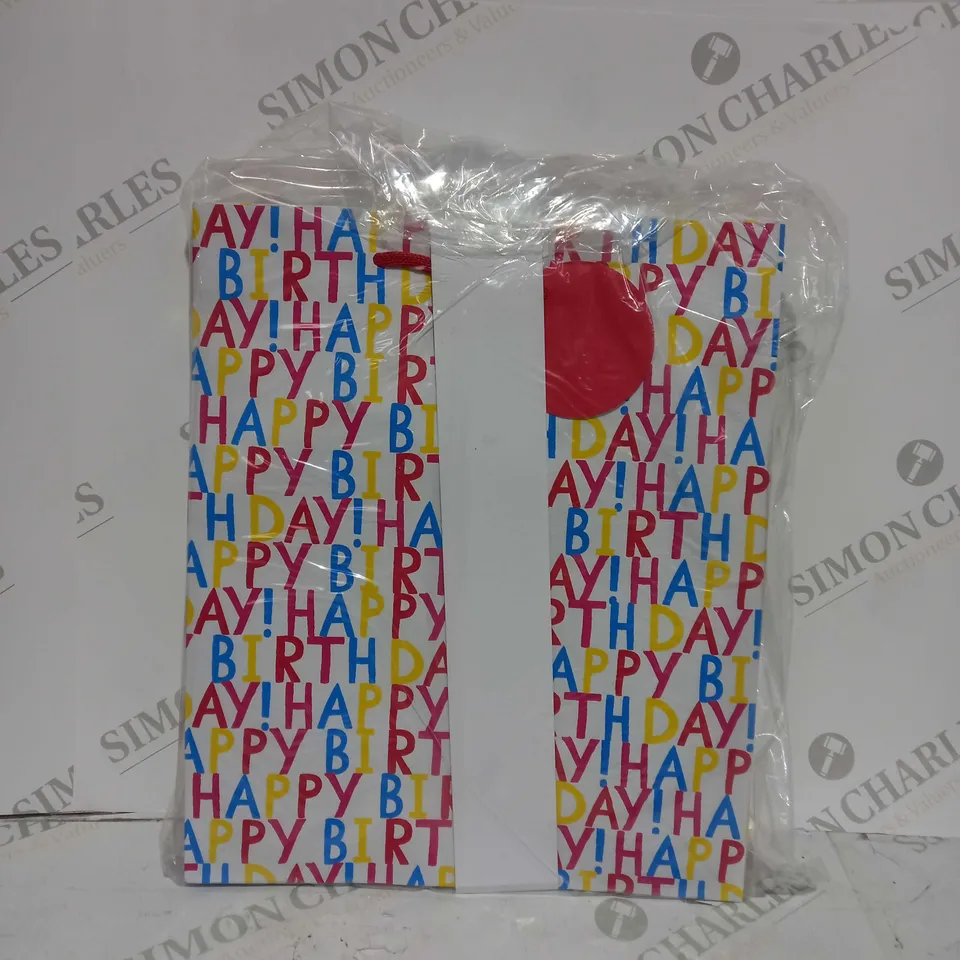 BOX OF APPROX 120 BRAND NEW HAPPY BIRTHDAY GIFT BAGS