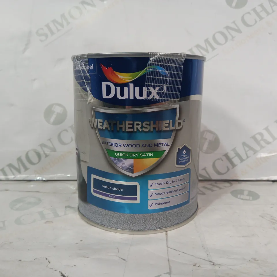 DULUX WEATHERSHIELD EXTERIOR WOOD AND METAL PAINT IN INDIGO SHADE (750ML)