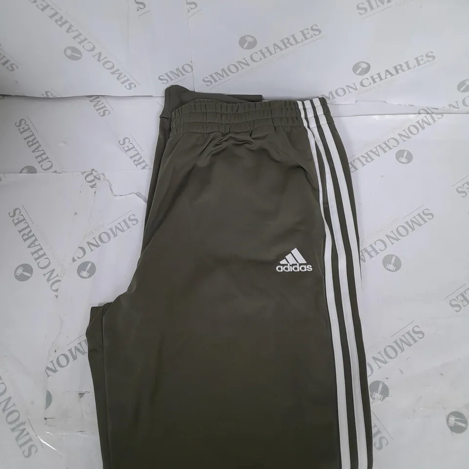 ADIDAS LOGO KHAKI TRACKSUIT BOTTOMS SIZE XL