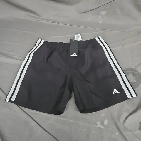 ADIDAS YOUTH 3 STRIPE SHORTS IN BLACK SIZE 15/16YRS