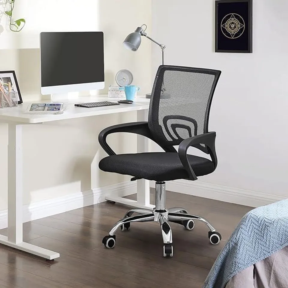 BOXED BLACK MESH OFFICE CHAIR (1 BOX)