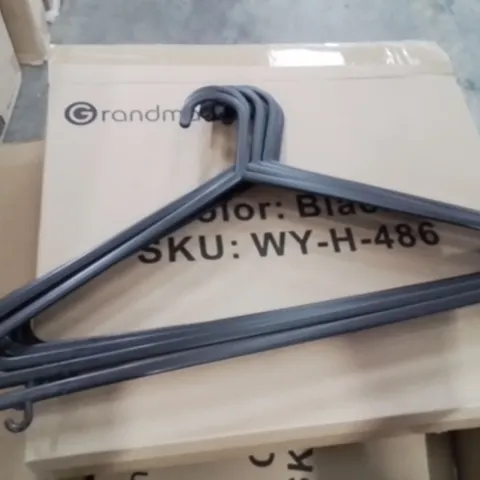 BOX CONTAINING 10 BOXES OF PLASTIC HANGERS