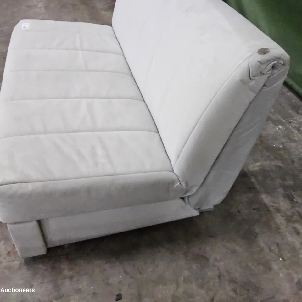DESIGNER THE APPLEY LIGHT GREY FABRIC PULL OUT SOFA BED 