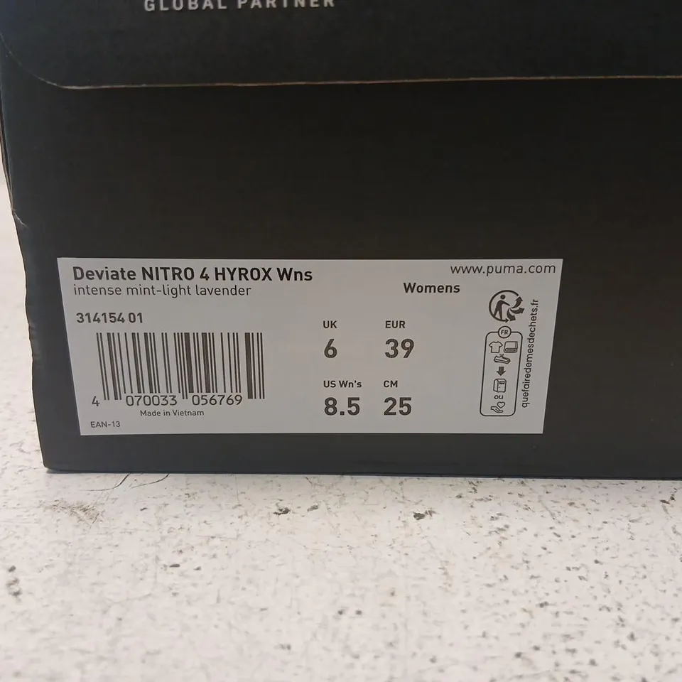 PUMA DEVIATE NITRO 4 HYROX WNS – INTENSE MINT-LAVENDER, UK 6