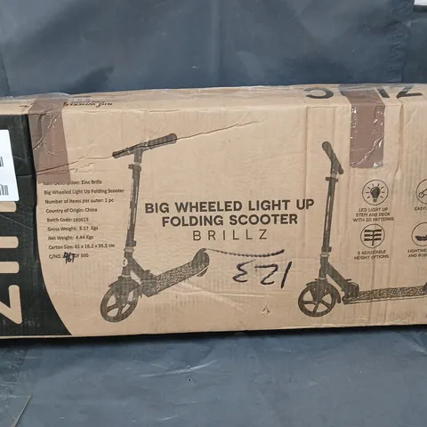 ZINC BIG WHEELED FOLDING BRILLZ SCOOTER - COLLECTION ONLY