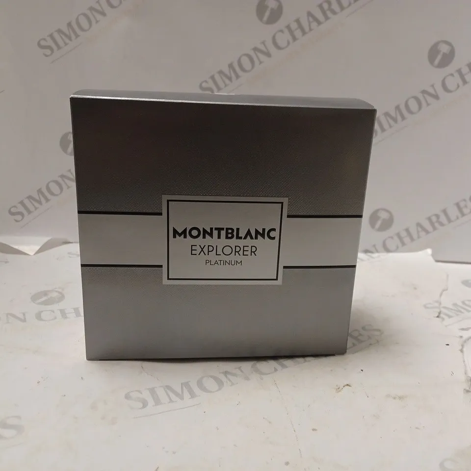 BOXED MONTBLANC EXPLORER PLATINUM GIFT SET 