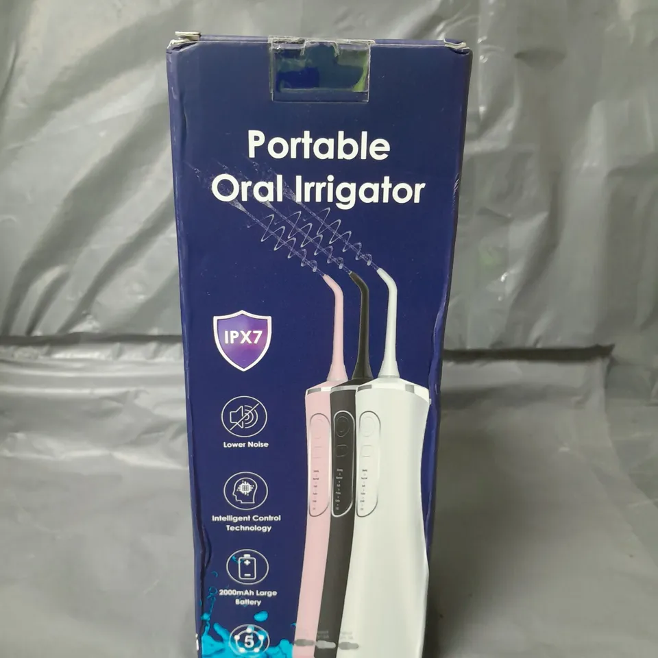 SEALED IPX7 PORTABLE ORAL IRRIGATOR CHARCOAL BLACK