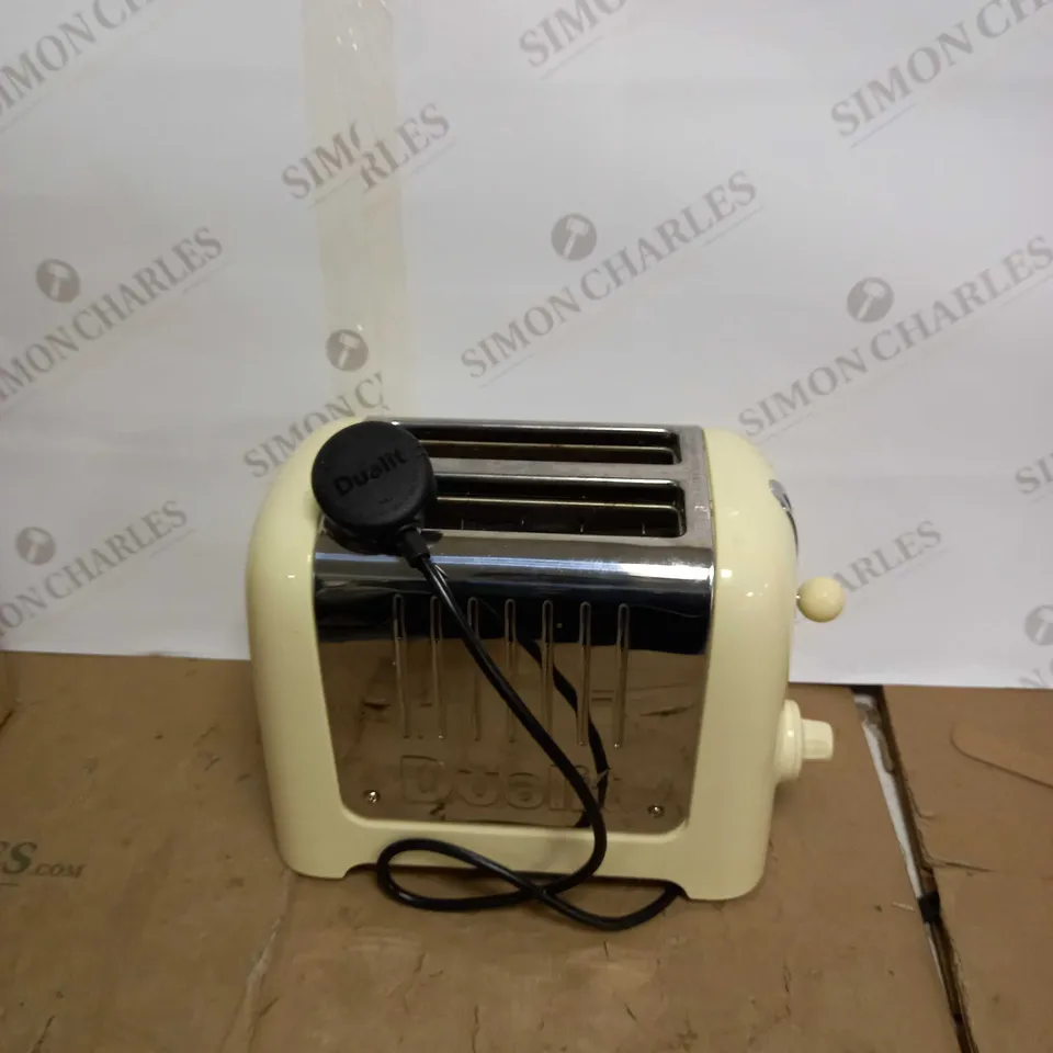 DUALIT DLT2PA 2 SLICE LITE TOASTER - CREAM & CHROME