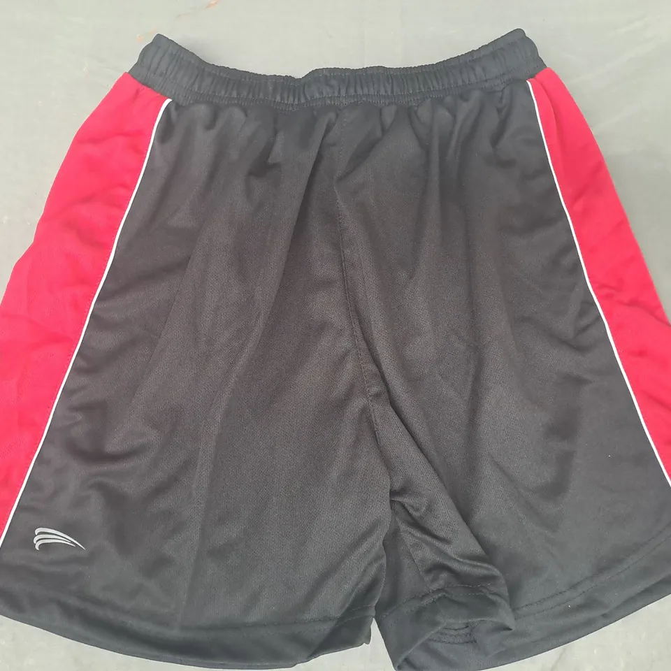 FALCON SHORTS IN BLACK/SCARLET/WHITE SIZE 38"