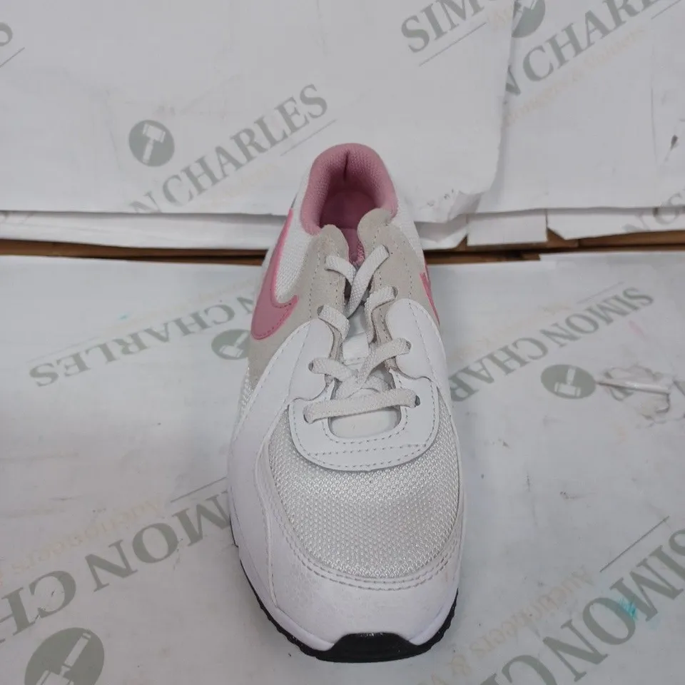 PAIR OF NIKE AIRMAX TRAINERS - PINK & WHITE / SIZE: UK 2 