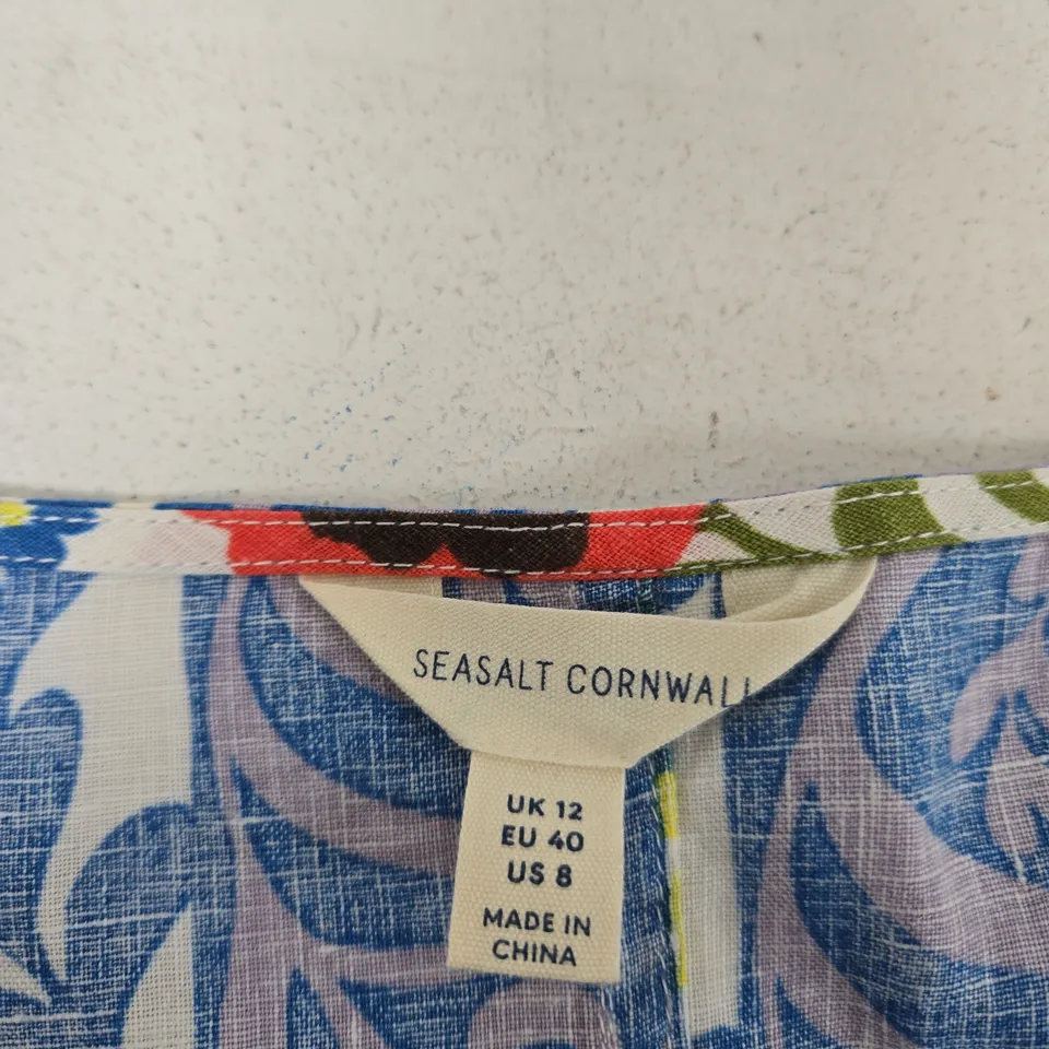 SEASALT CORNWALL WOMEN'S FLORAL PRINT DRESS – UK 12 (EU 40, US 8) – MADE IN CHINA