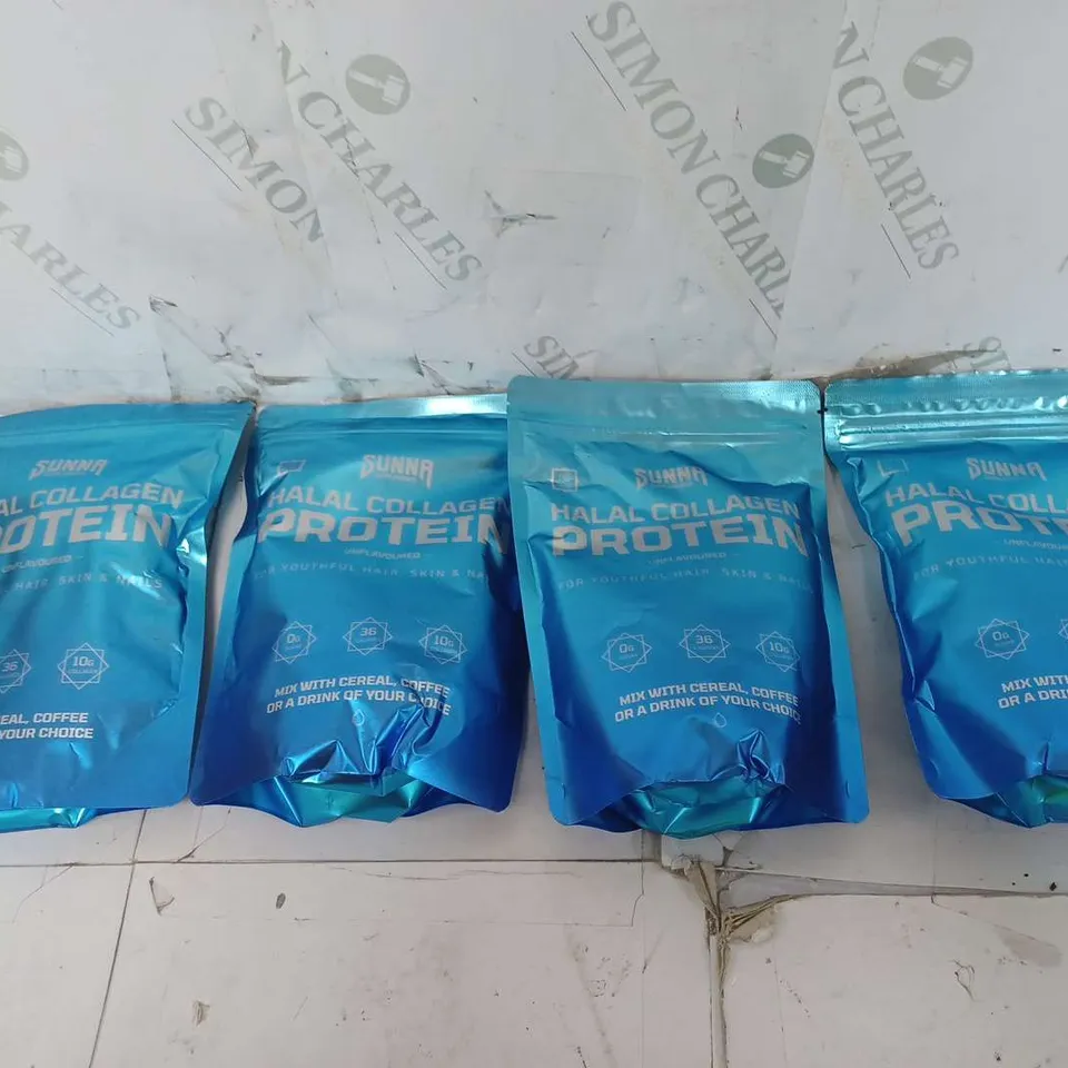 FOUR HALAL COLLAGEN PROTEIN INFLAVOURED 250G PACKETS 