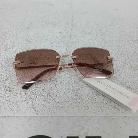 ACCESSORIZE LONDON SUNGLASSES β PINK GRADIENT LENS, METAL RIM