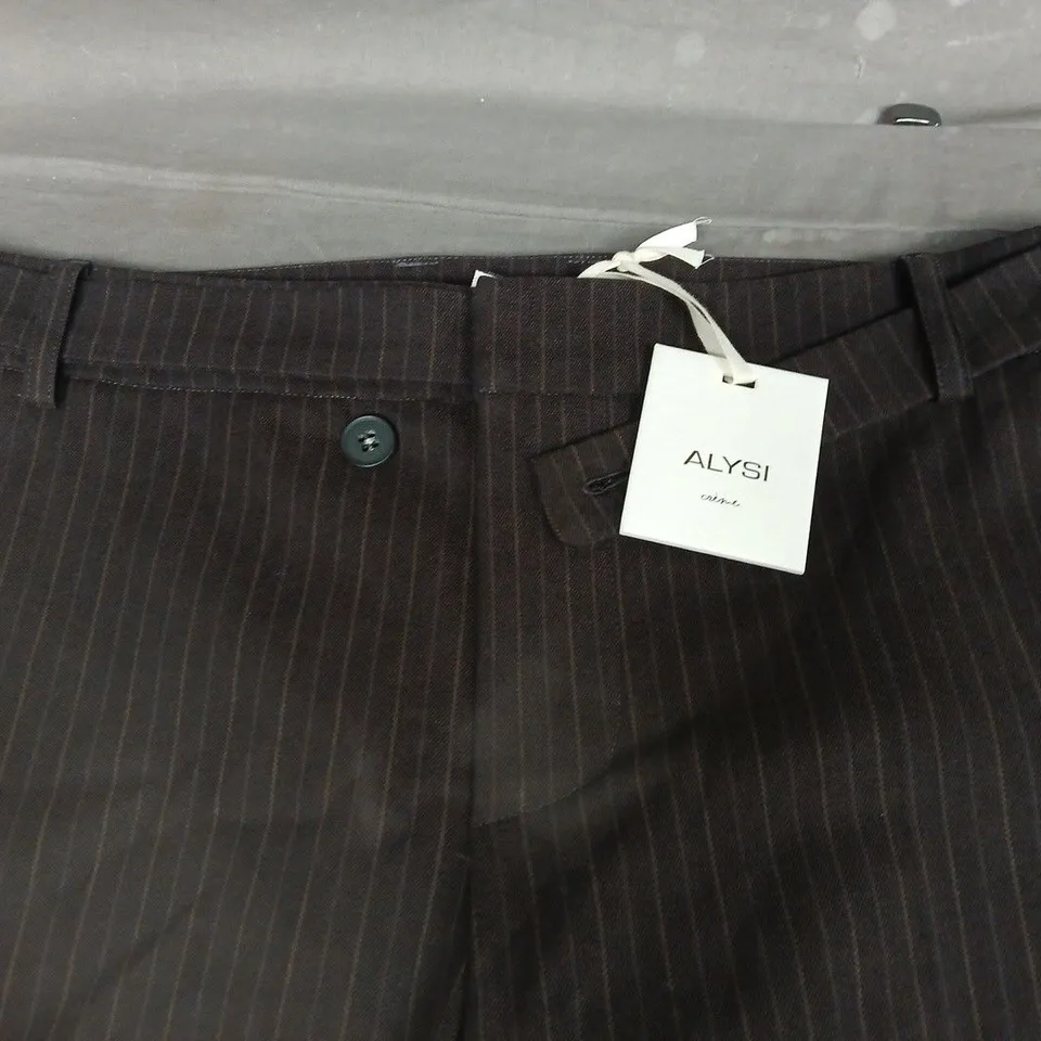 ALYSI PANTALONE COTONE GESSATO APIO TROUSERS - 42