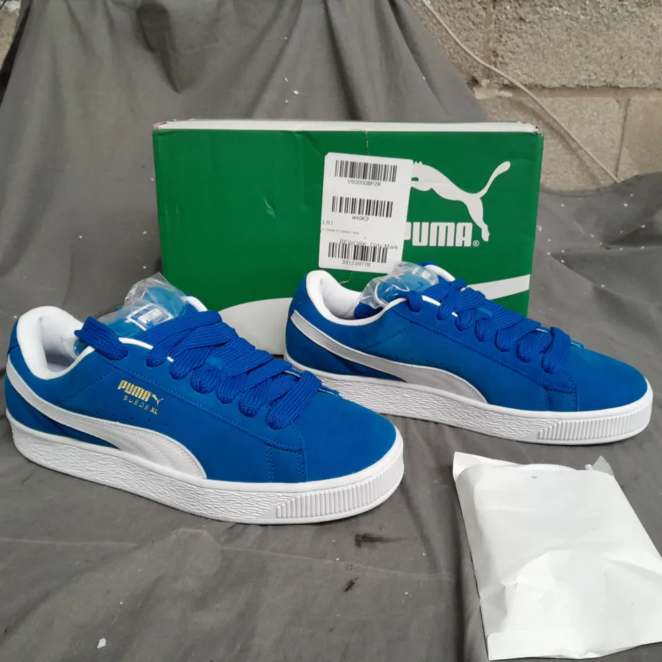 BOXED PAIR OF PUMA SUEDE XL TEAM ROYAL UK 10 