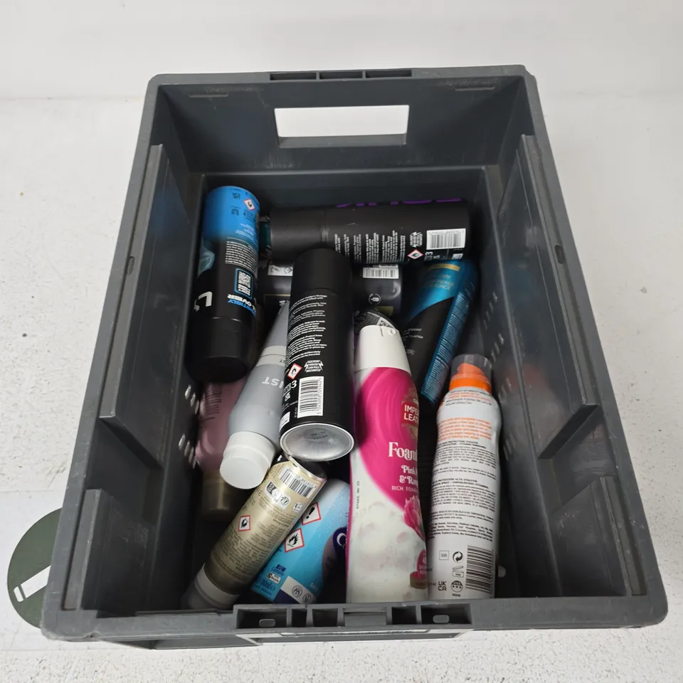 TOTE OF APPROXIMATELY 12 ASSORTED AEROSOLS TO INCLUDE: MALIBU SPF 50 SPRAY