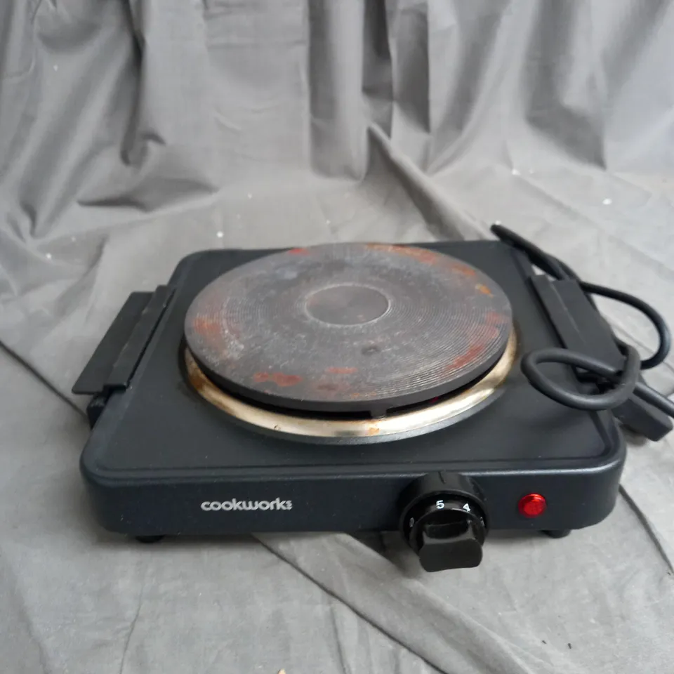 BOXED COOKWORKS BLACK TABLE TOP HOTPLATE 