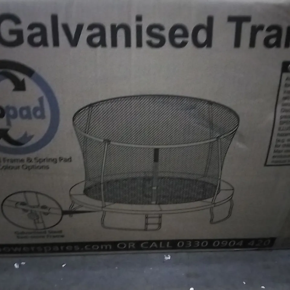 BOXED SPORTPOWER 12FT QUAD LOK GALVANISED TRAMPOLINE
