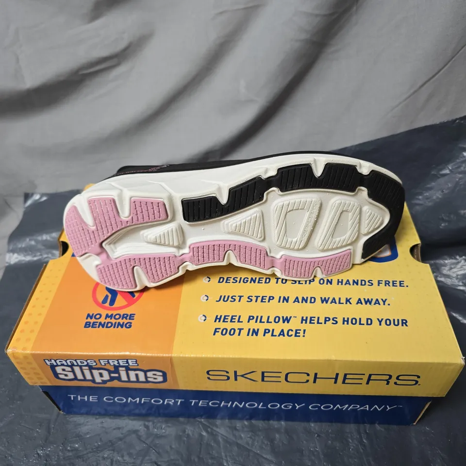 SKECHERS SLIP-INS BLACK SLIP-ON SNEAKERS SIZE 5