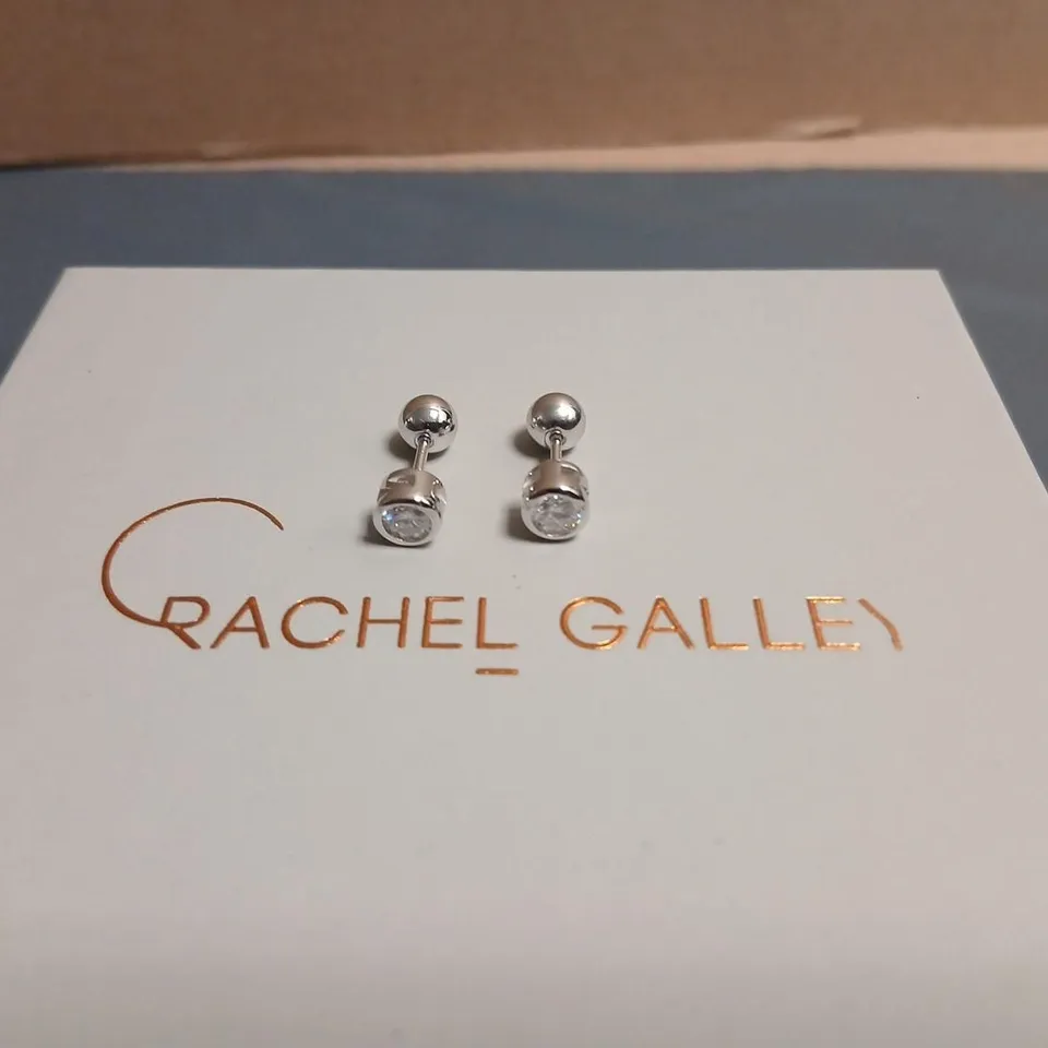 RACHEL GALLEY STUD EARRINGS WITH CLEAR STONES – BOXED