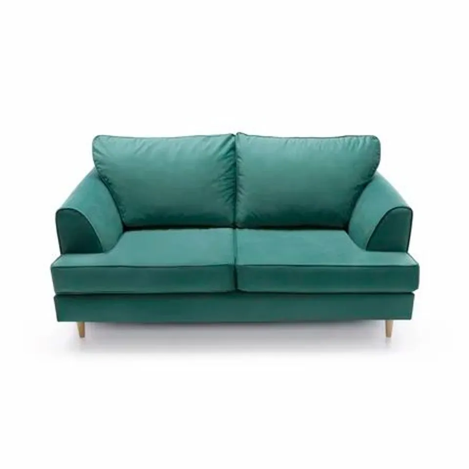 BOXED HARPER 2-SEATER SOFA UPHOLSTERY LIGHT GREEN 