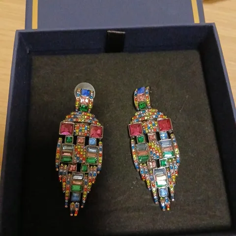 BUTLER & WILSON ART DECO DROP EARRINGS 
