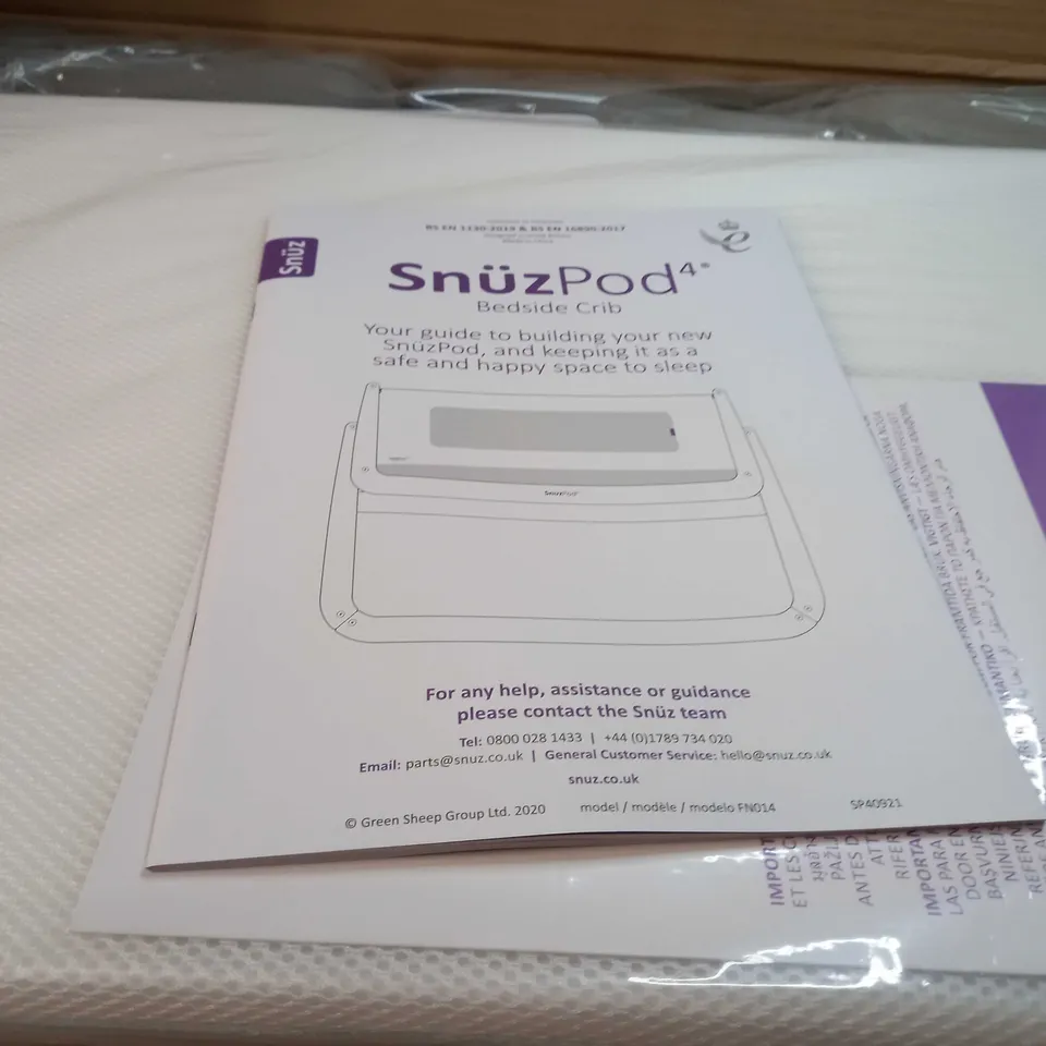 BOXED/PACKAGED SNUZPOD BEDSIDE CRIB