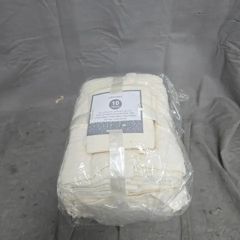 AZZORO EGYPTIAN TOWEL BALE – 10 PIECES, LUXURY COTTON BATH TOWELS