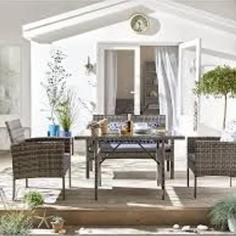 BOXED HAMILTON GREY CASUAL DINING SET