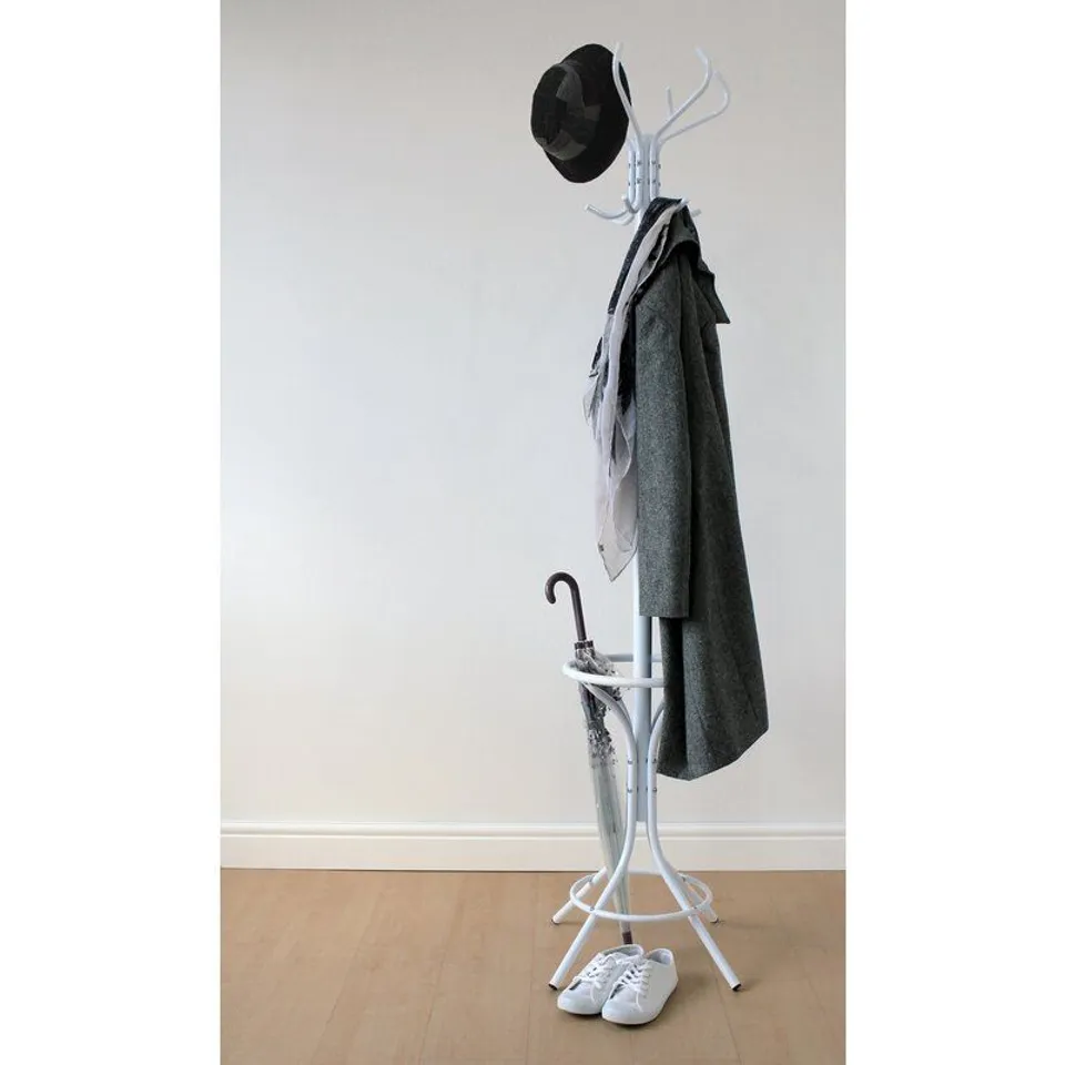 BOXED COAT STAND - WHITE