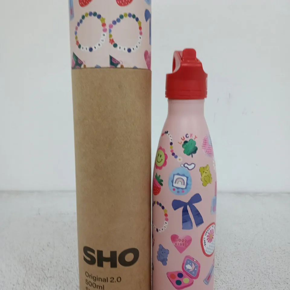 SHO ORIGINAL 2.0 500ML PINK KIDS BOTTLE – STRAW LID