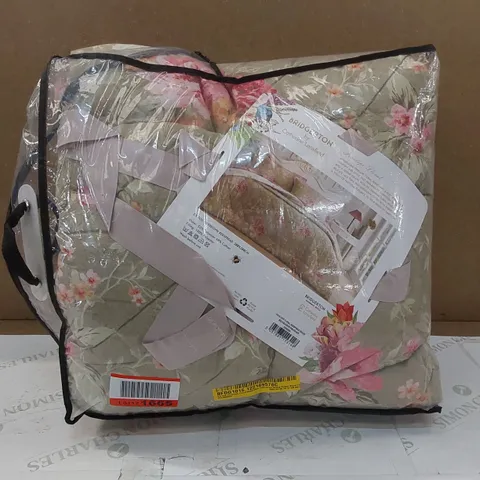 BRIGERTON 3.5 TOG PENELOPE FLORAL REVERSIBLE EIDERDOWN BEDSPREAD COTTON BLEND - 200 x 200cm