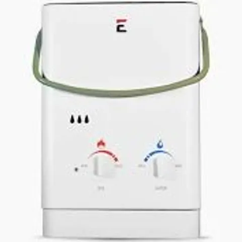 BOXED ECCOTEMP CELS PORTABLE TANKLESS WATER HEATER, 37MBAR