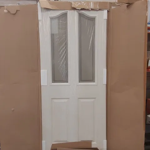BOXED MAYFAIR 2L GLAZED WHITE INTERNAL DOOR - 78 x 33"